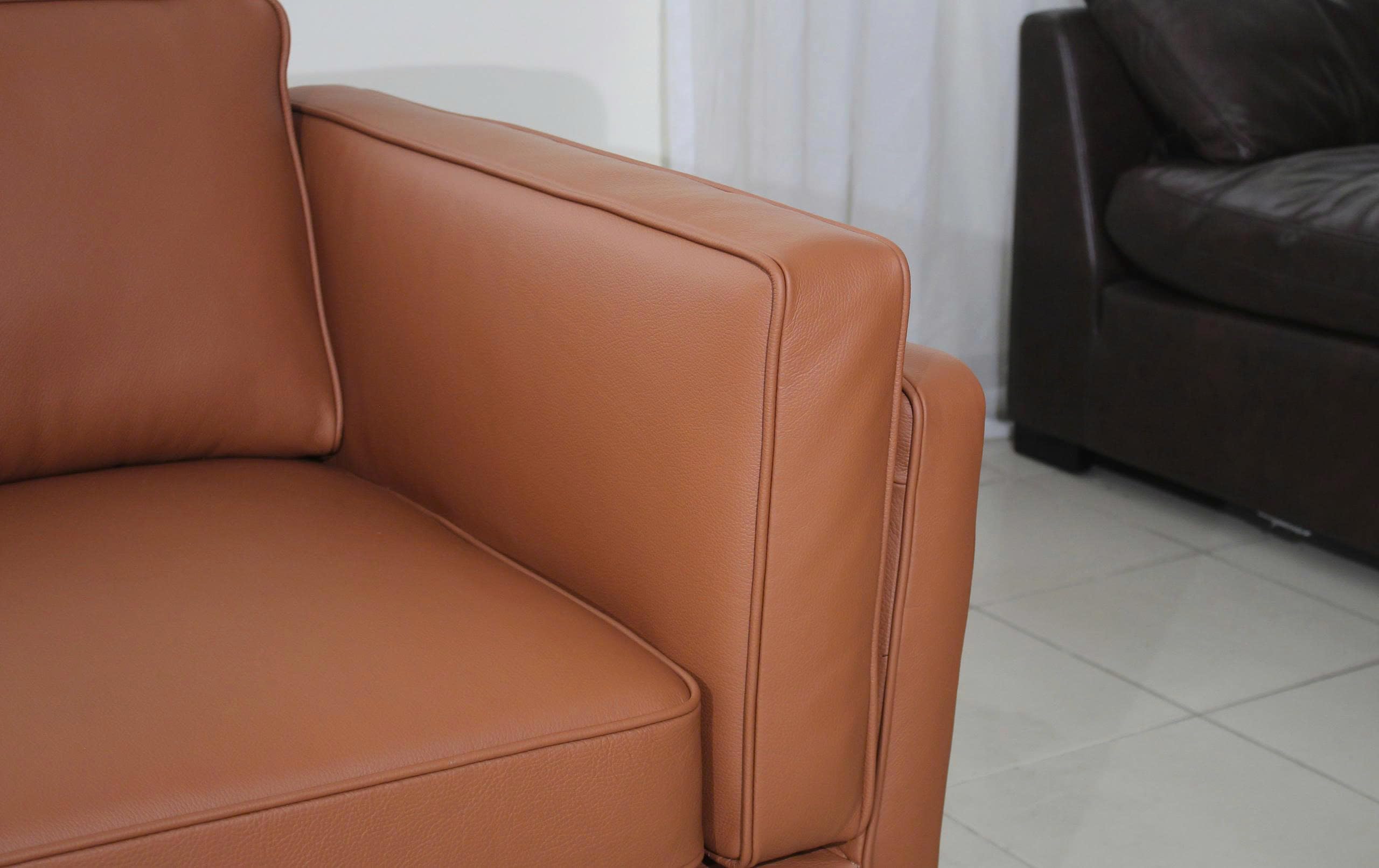 Italian Leather Sofa 89 Inch