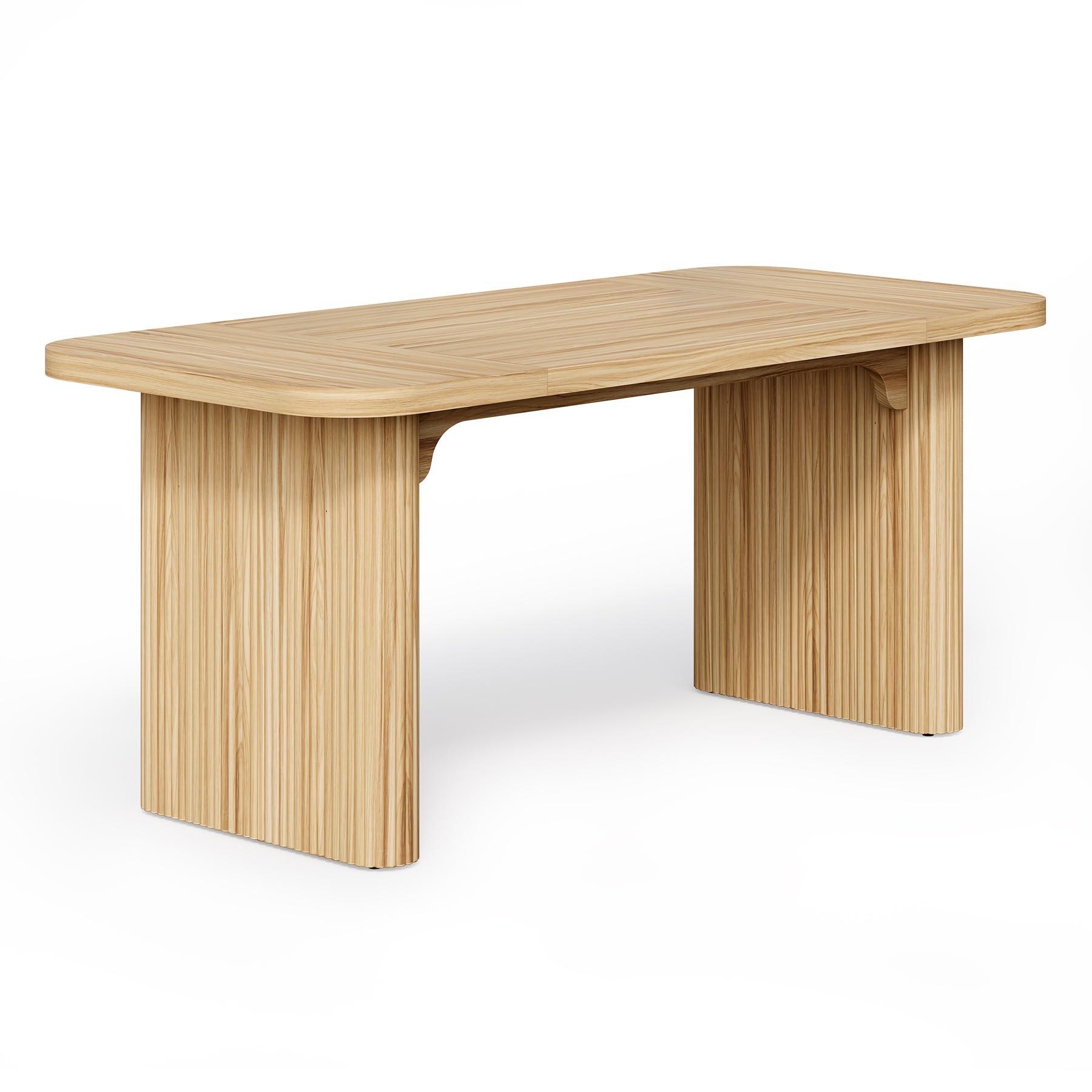 62-Inch Home Office Computer Desk with Textured Double Base