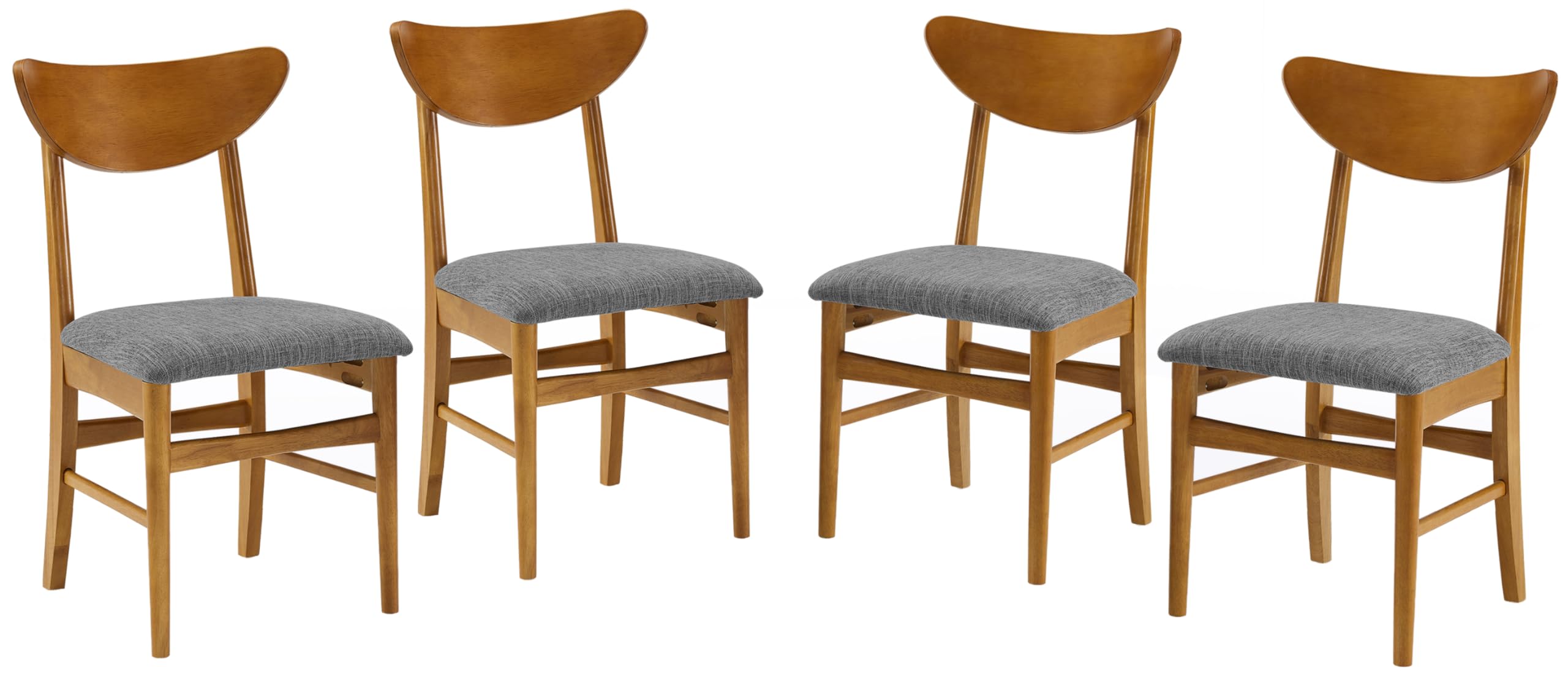 Landon Mid Century Modern Wood Dining Chairs Set of 4