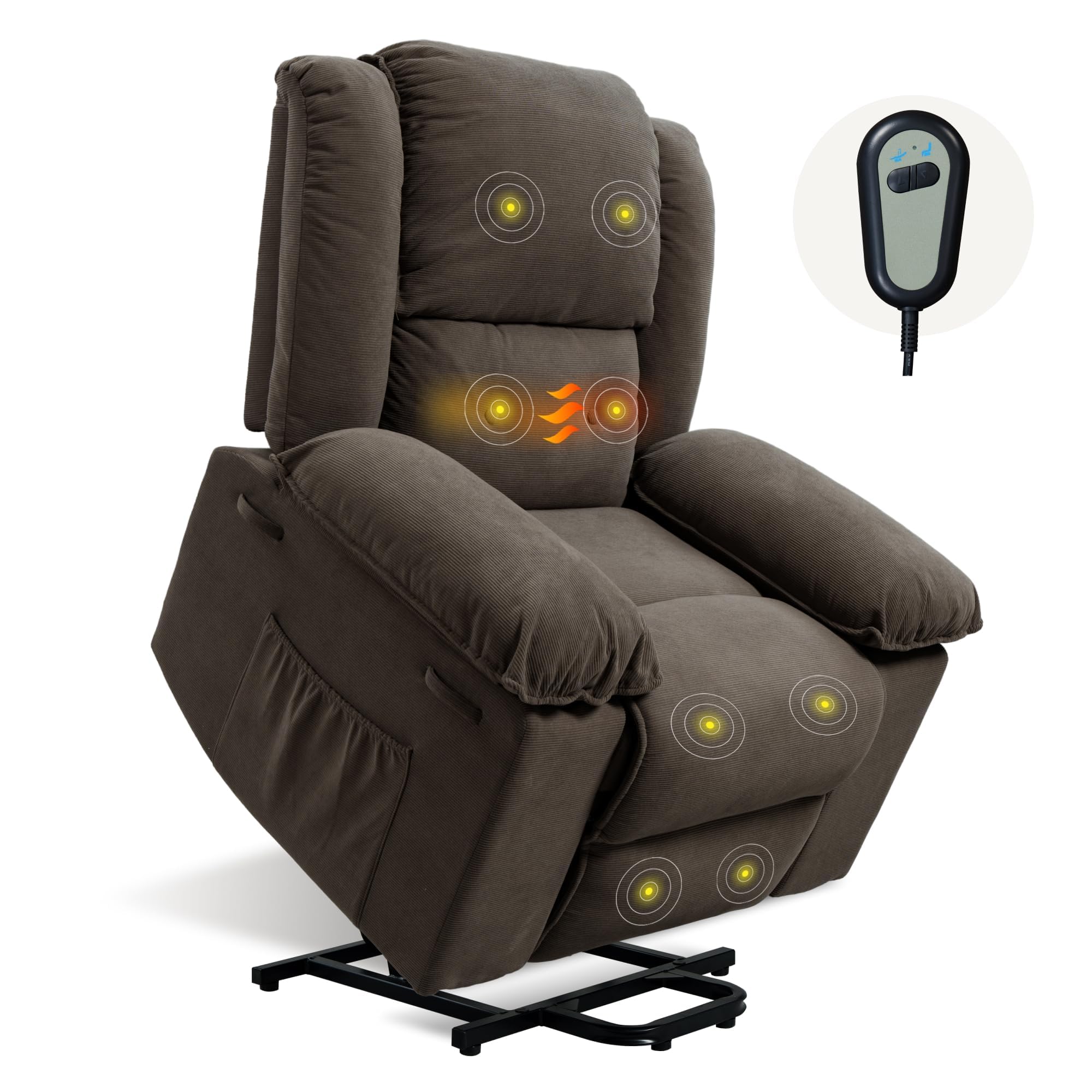 Electric Power Lift Recliner Chair with Massage and Heat