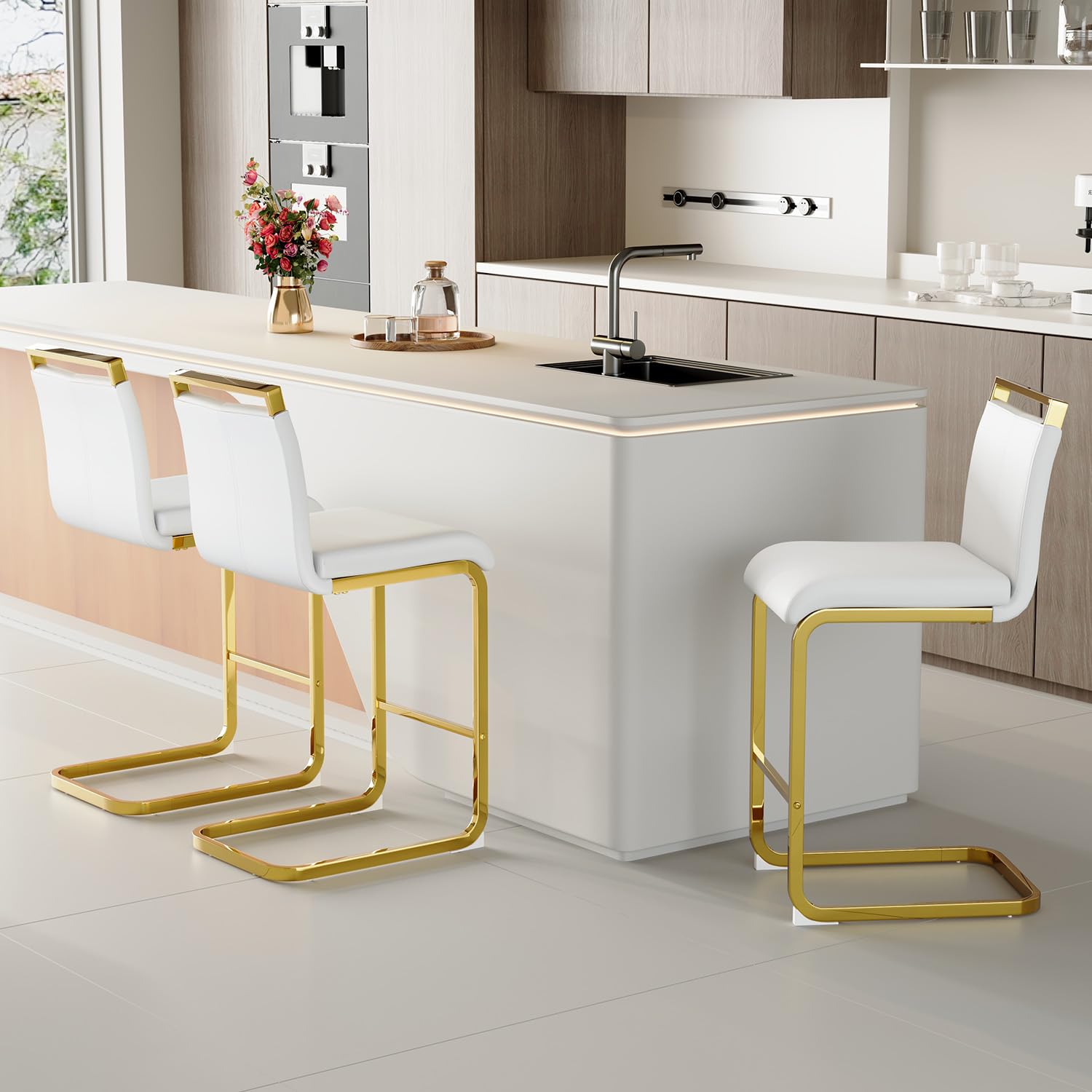 Counter Height Bar Stools Set of 3