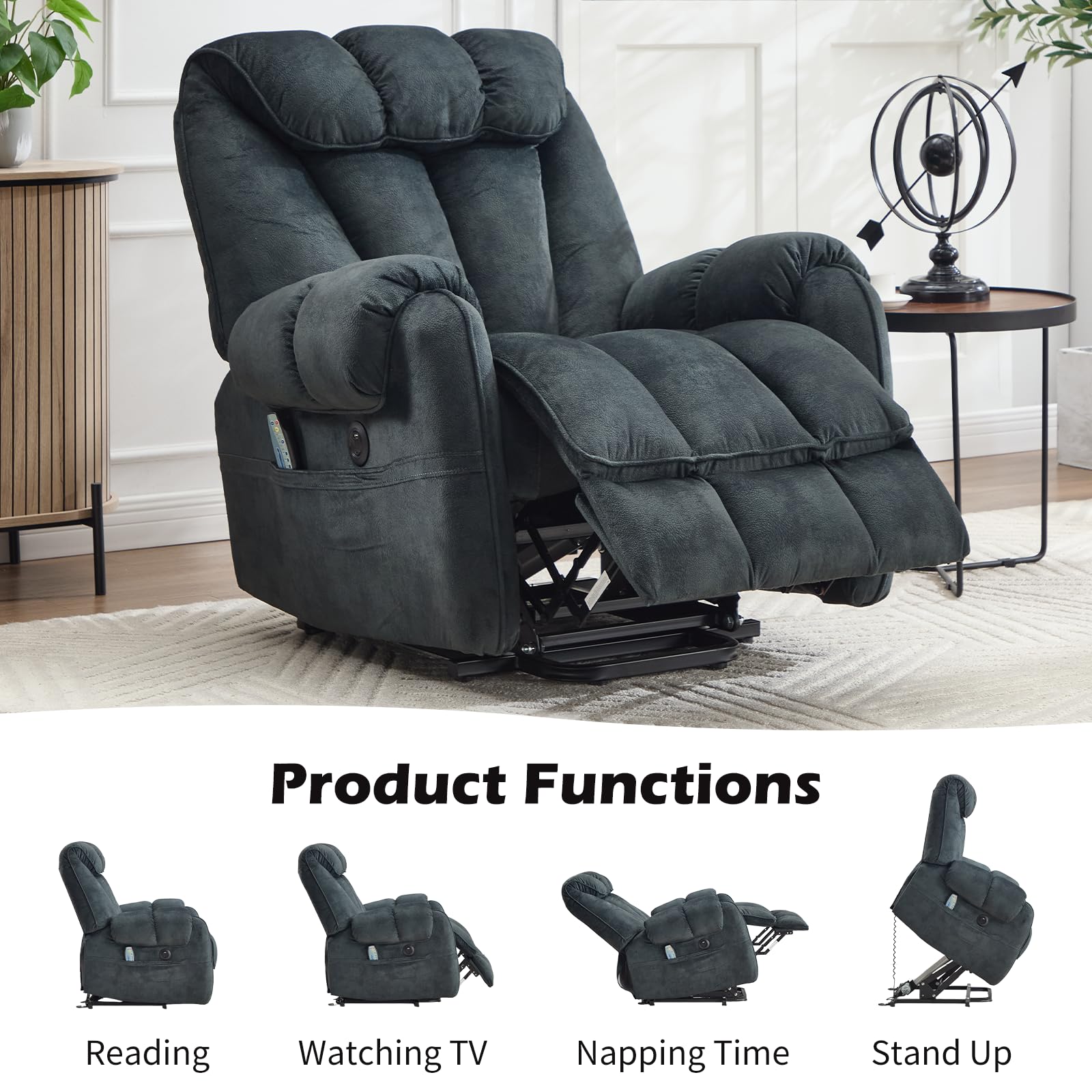 Power Lift Recliner with Massage and Heat