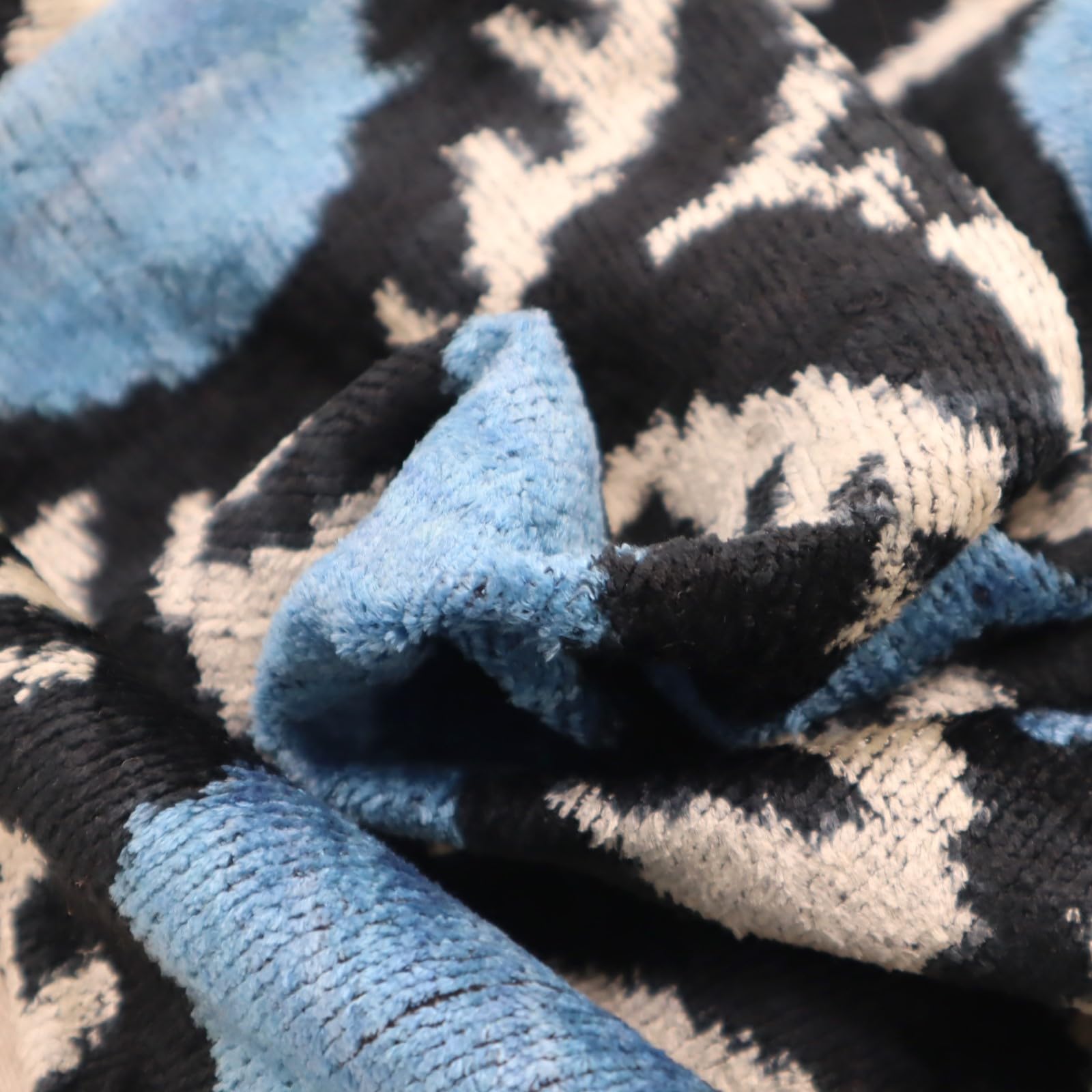Handmade Velvet Throw Pillow with Down Feather Fill