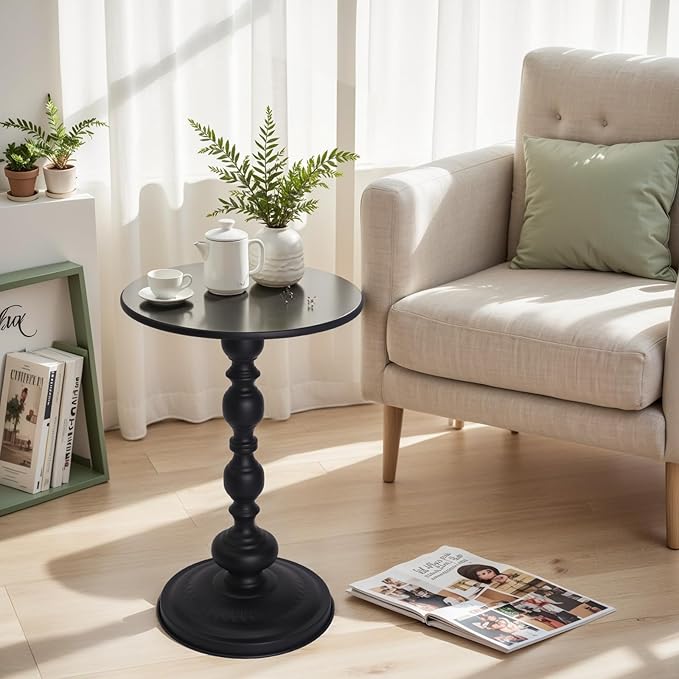 Metal Round Martini Table - Modern Accent Side Table