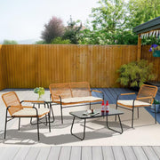 4-Piece Patio Conversation Set with Cushions