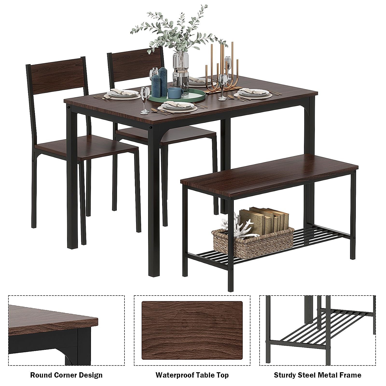 4-Piece Modern Dining Table Set