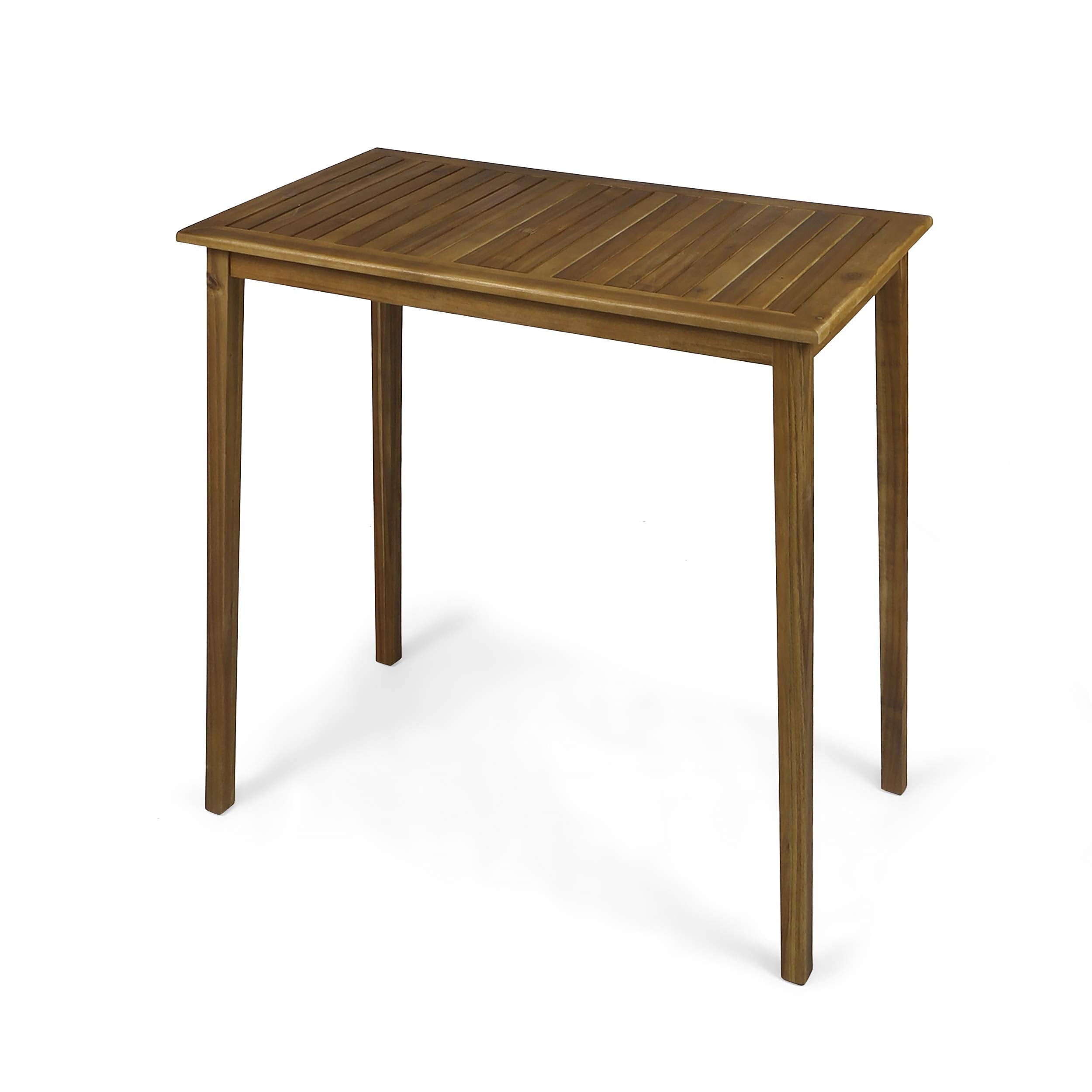 Outdoor Acacia Wood Bar Table Teak Finish
