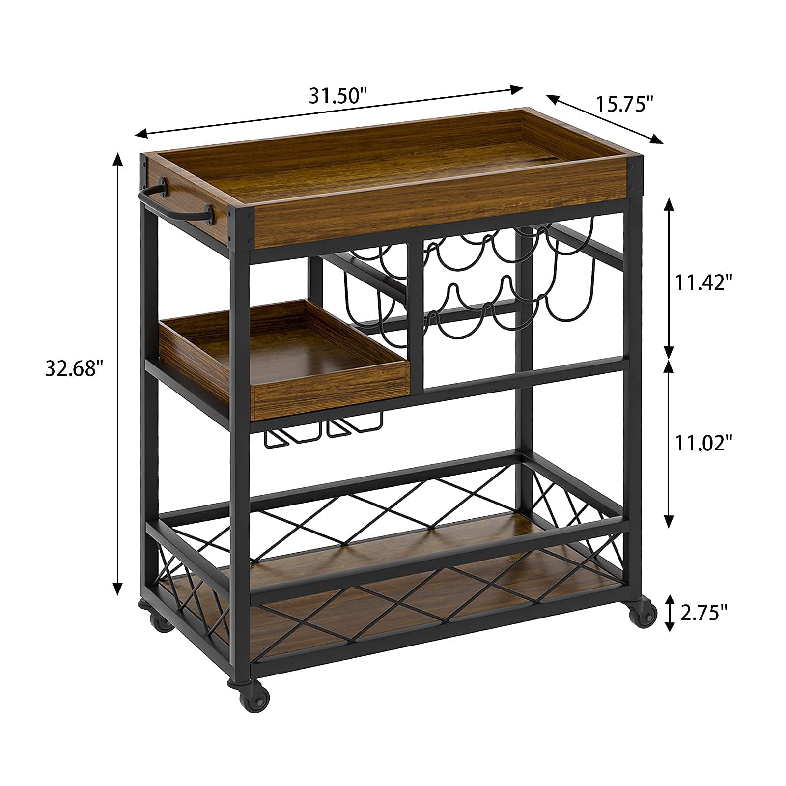 36" Electric Fireplace TV Stand with Mantel
