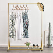 Gold Pipe Clothing Rack Freestanding 47" L