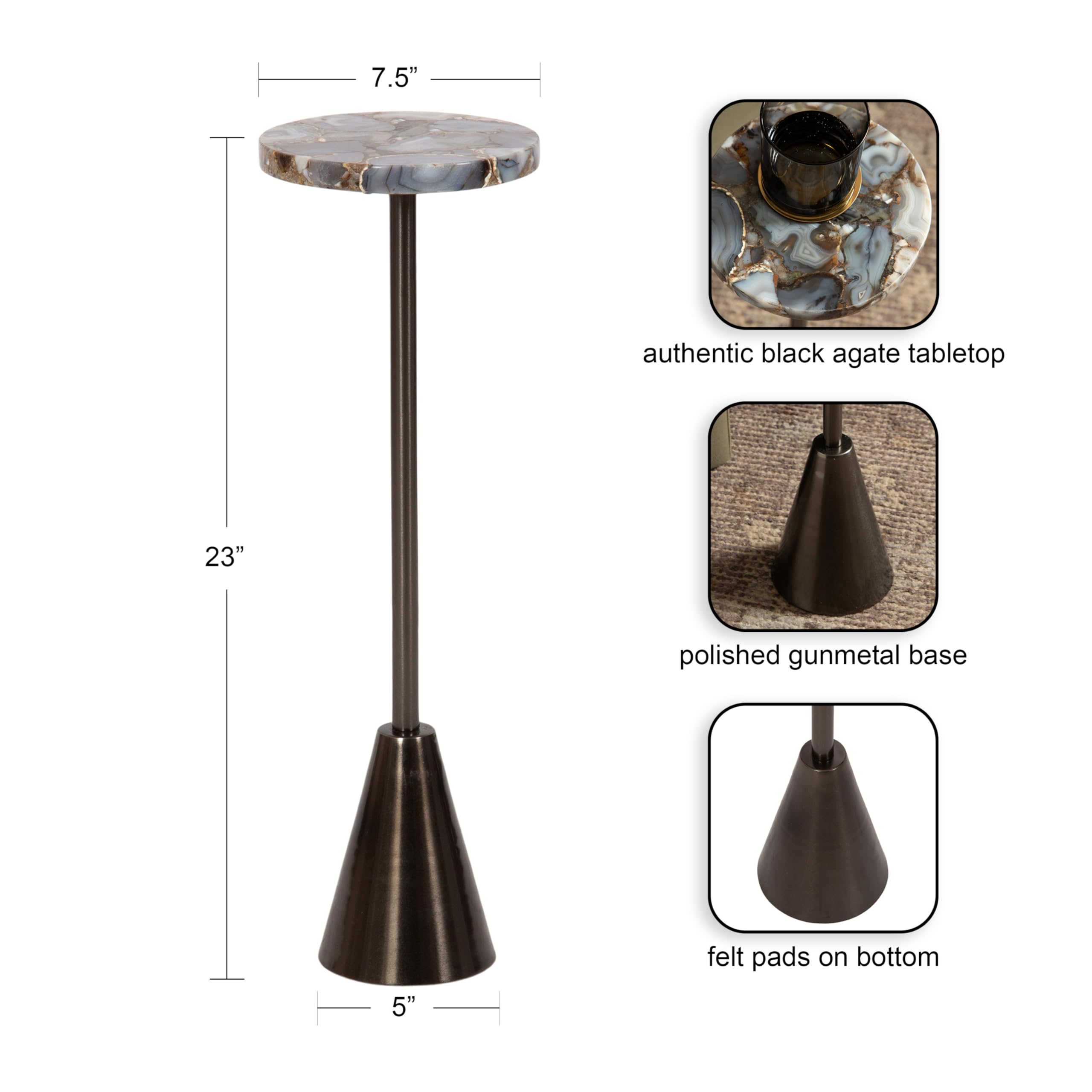 Sitara Modern Coastal Round Drink Table