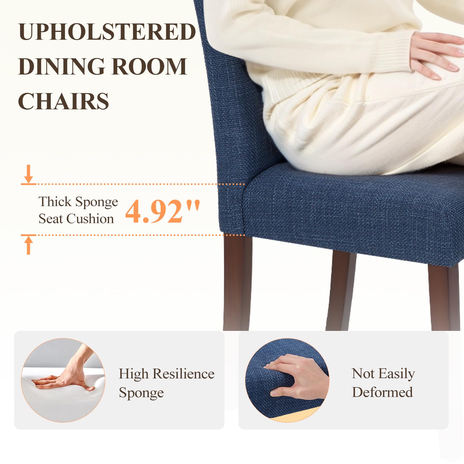 Upholstered Parsons Dining Chairs Set of 6