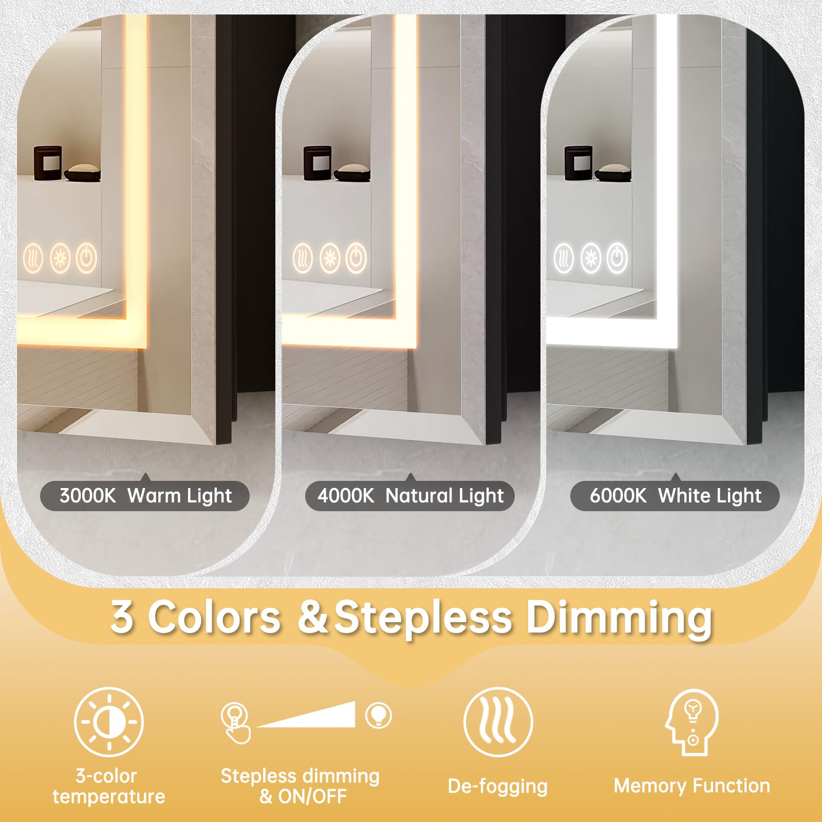 16x24 LED Lighted Bathroom Medicine Cabinet with Mirror