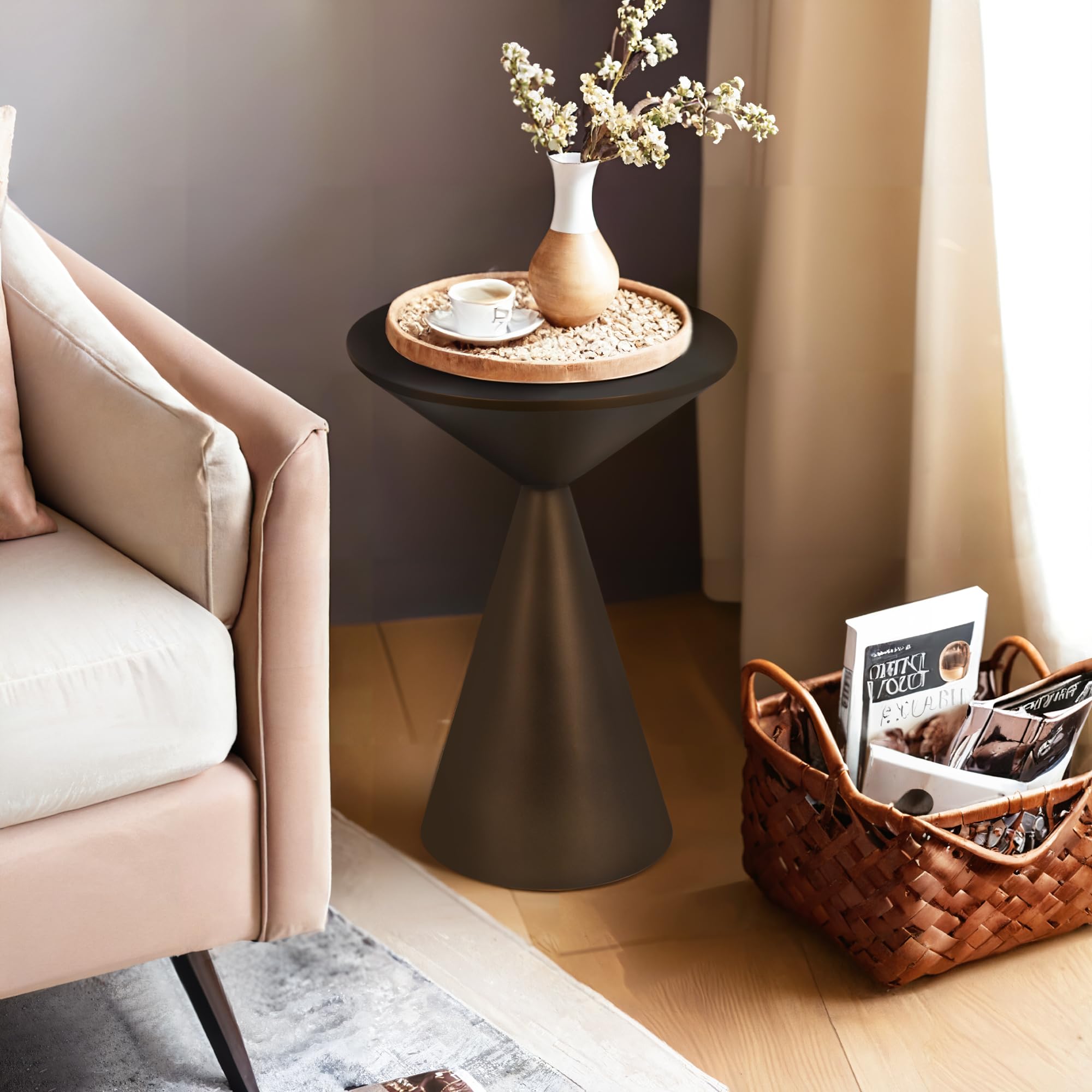 Round Metal Accent Table