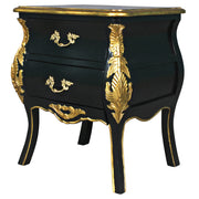 Rococo Bombe Nightstand with Secret Drawer