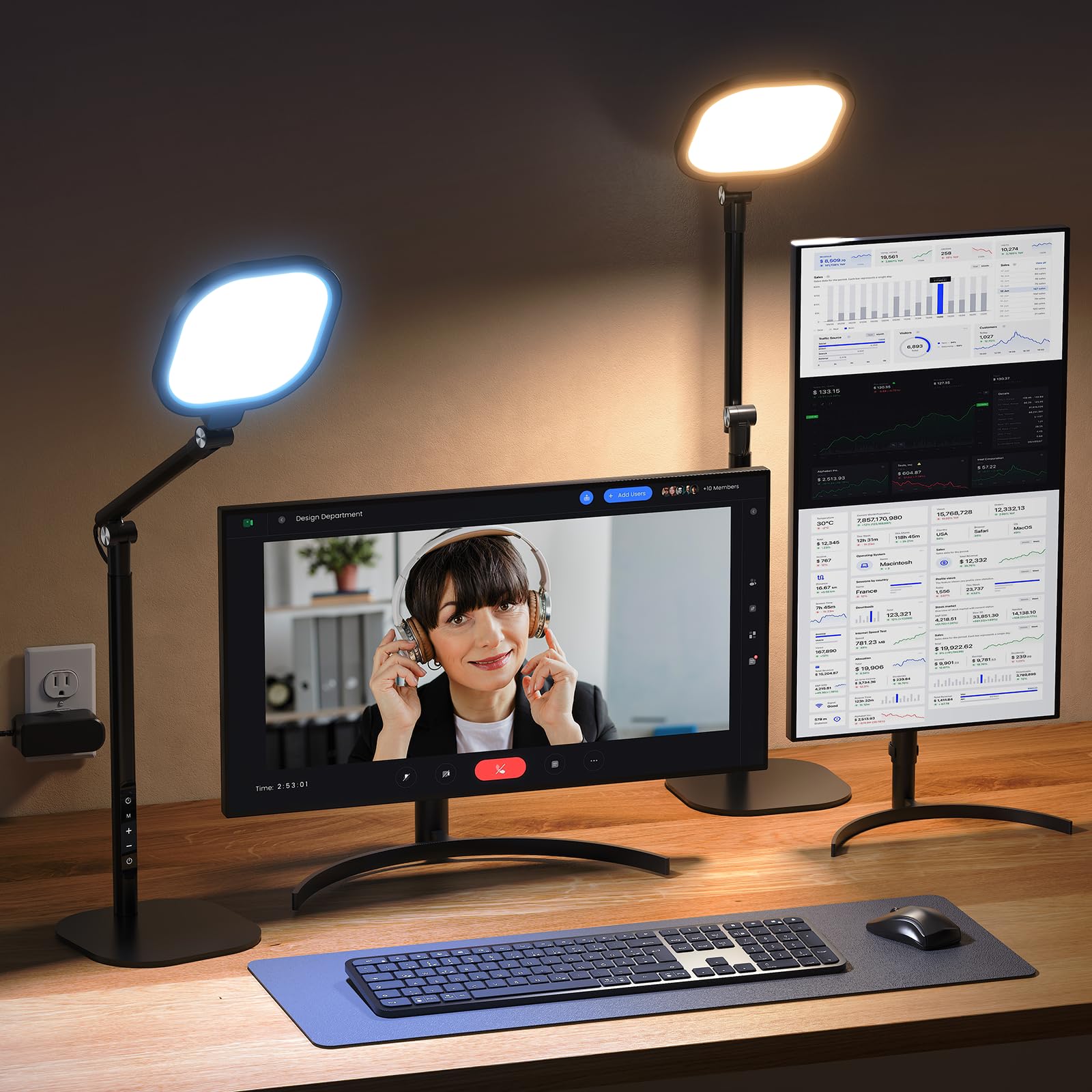 LED Desk Lamp with Adjustable Height