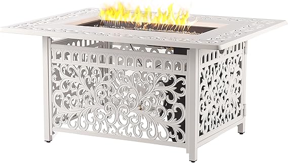 Rectangular Aluminum Propane Fire Pit Table