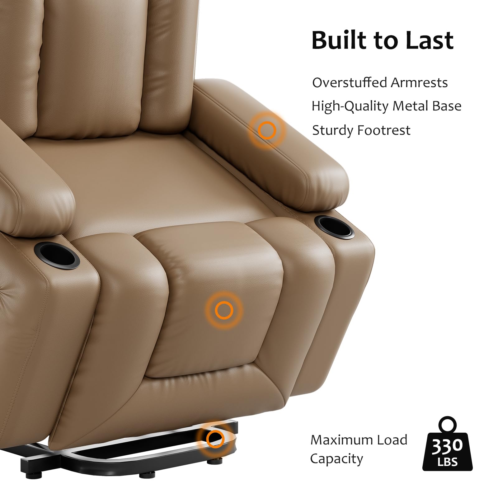 Power Lift Recliner Chair with Massage and Heat
