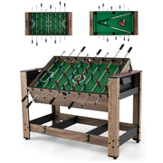 48" 2-in-1 Swivel Multi Game Table with Foosball and Pool