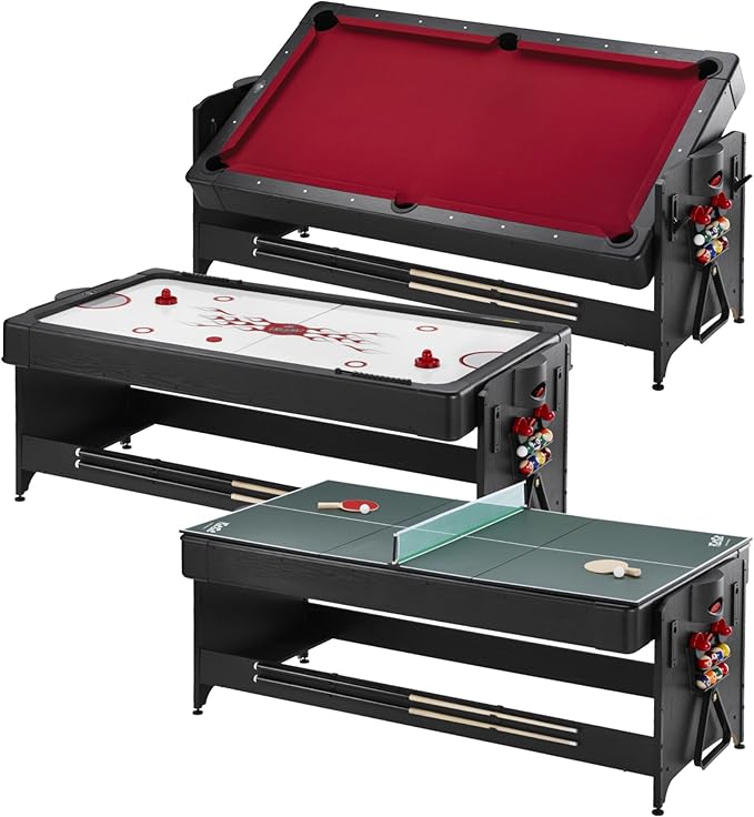 3-in-1 Multi-Game Table - Air Hockey, Billiards, Table Tennis