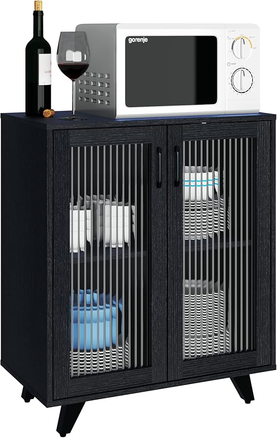 White Storage Sideboard Cabinet with Doors