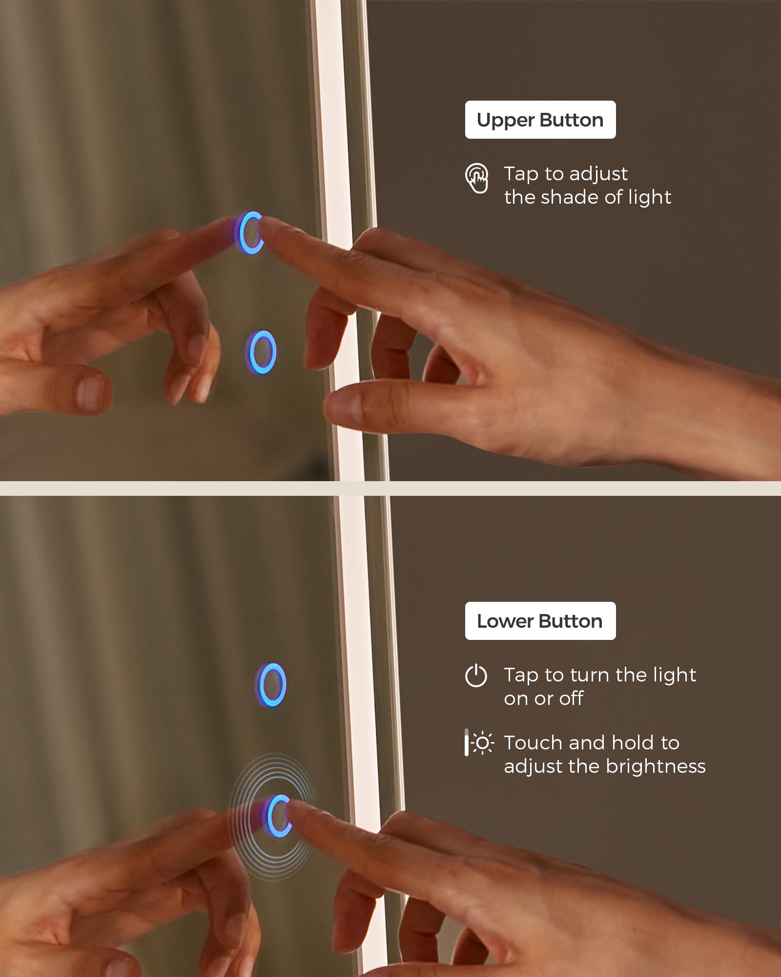LED Jewelry Cabinet with Full-Length Mirror
