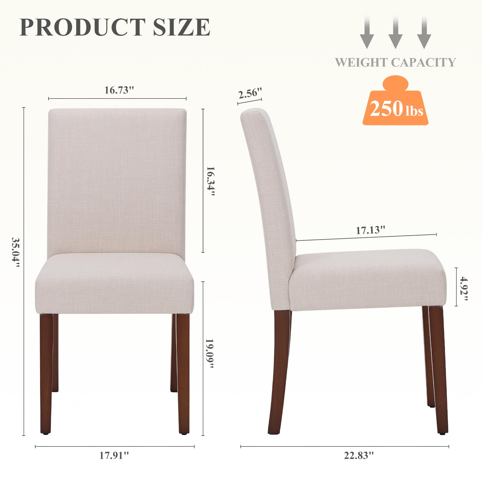 Upholstered Parsons Dining Chairs Set of 4