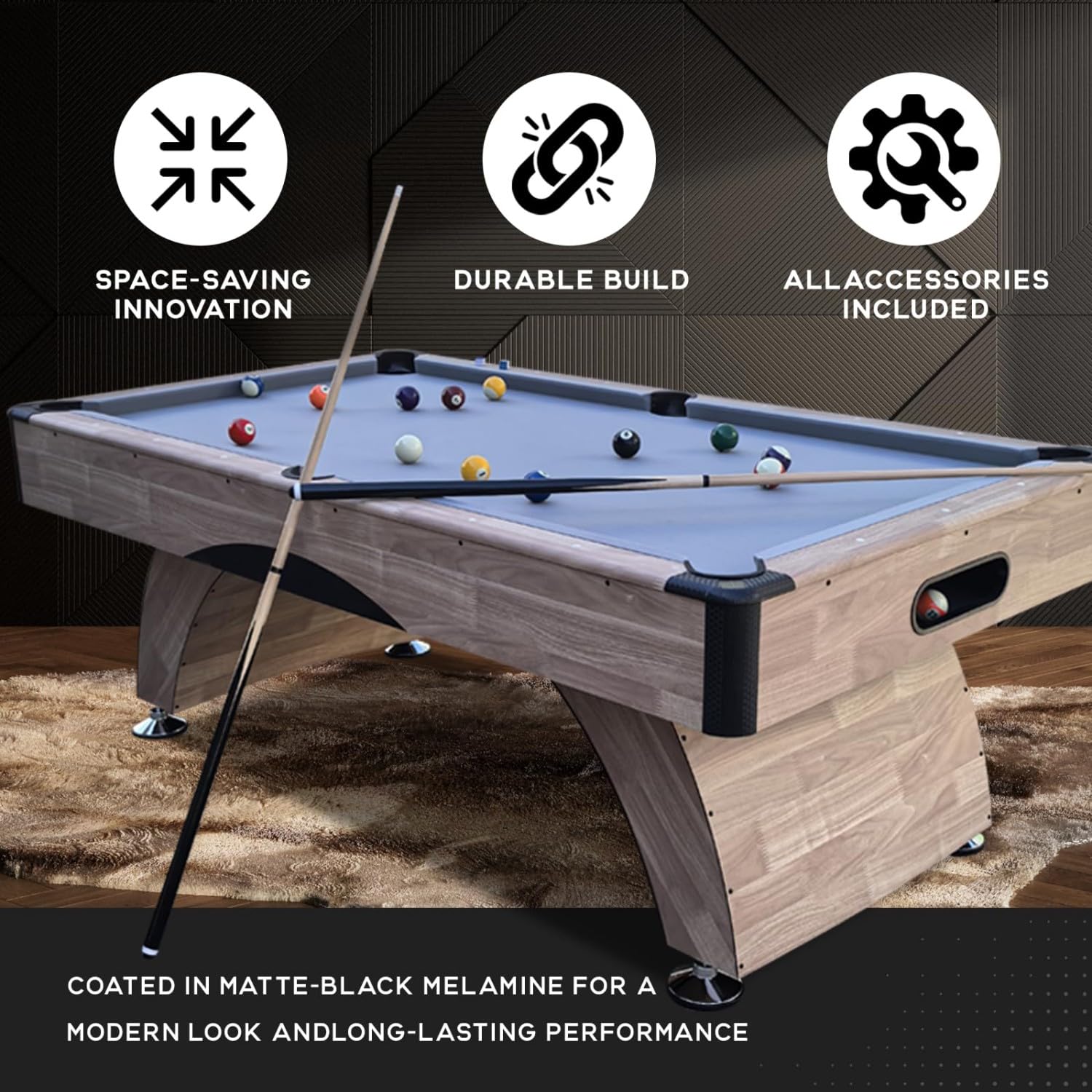 7FT Pool Table with Automatic Ball Return