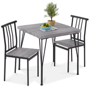 3-Piece Square Dining Set with 2 Chairs