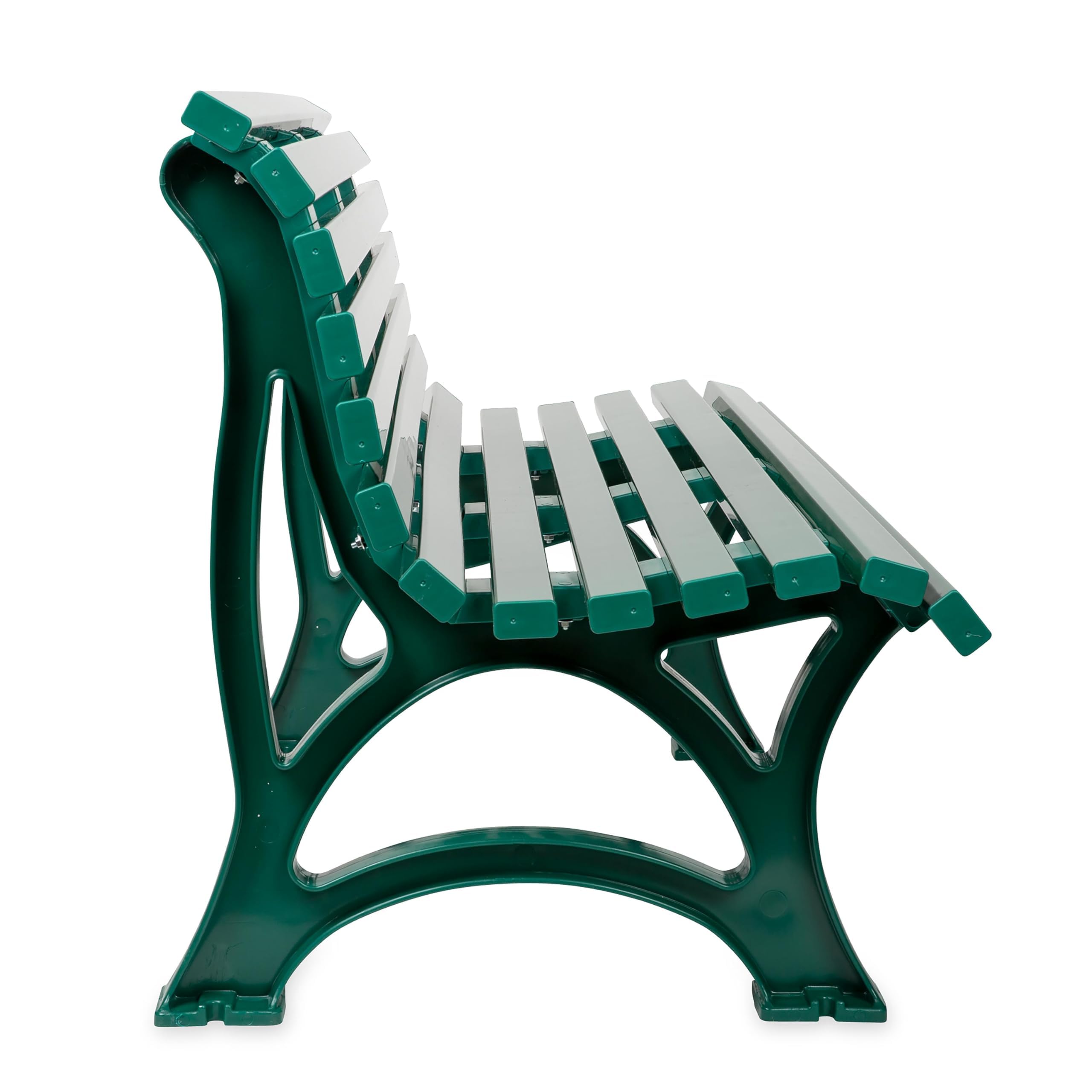 Weatherproof PVC Outdoor Bench 3-Seat Green