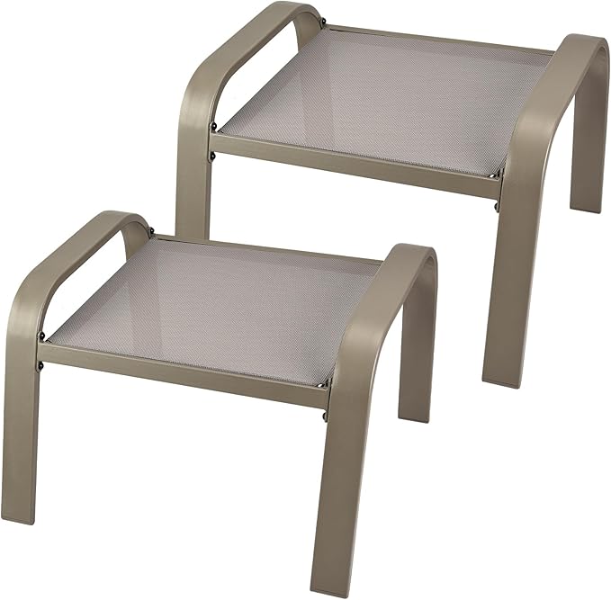 Patio Ottoman Footstool Set