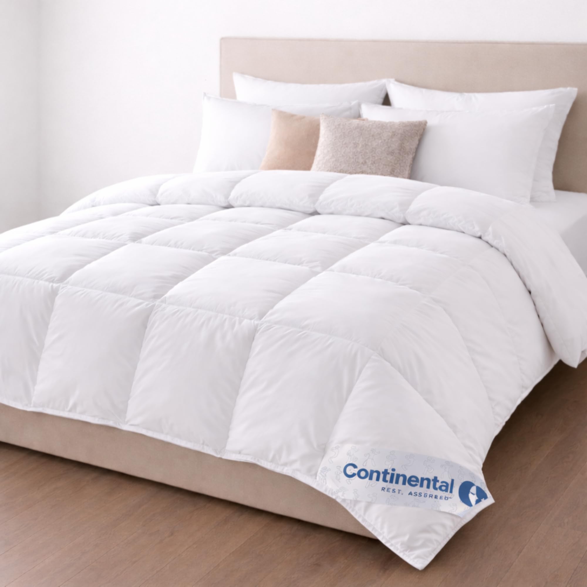 White Down Comforter King Size 550 Fill Power