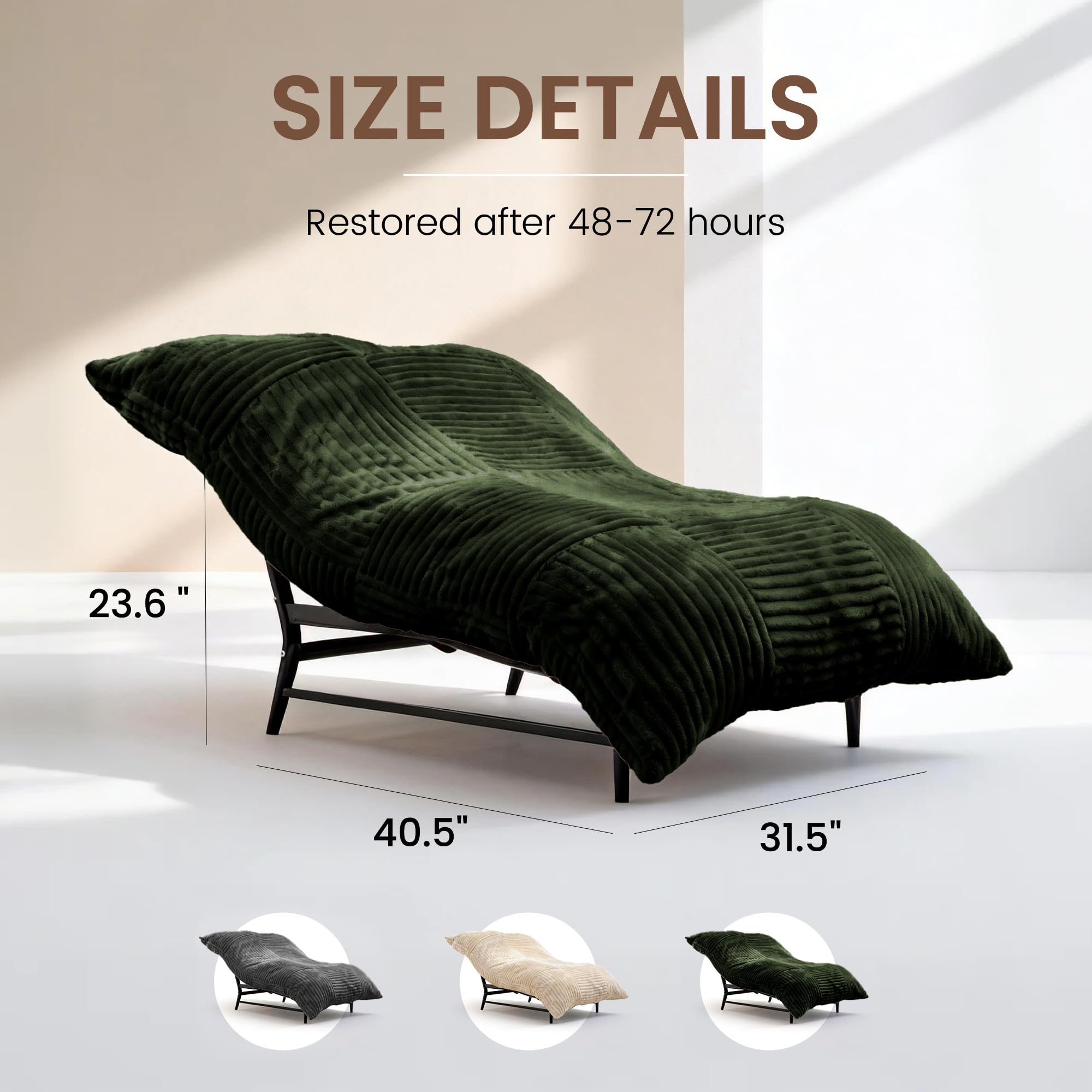 Oversized 4-in-1 Convertible Lounge Chair