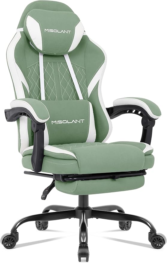 Ergonomic Gaming Chair with Massage Lumbar Support