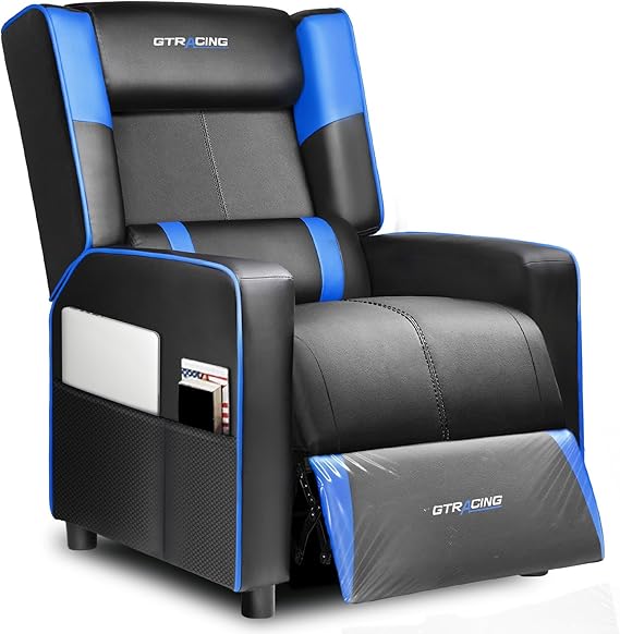 Gaming Recliner Chair with Footrest Purple