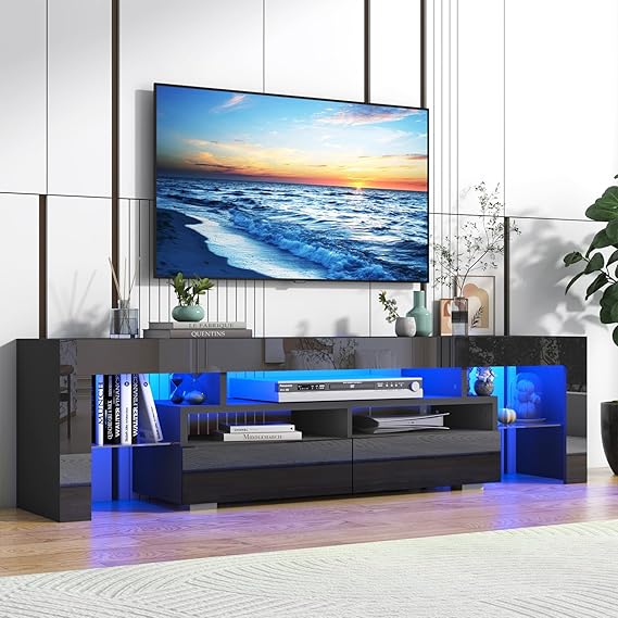LED TV Stand with Storage Drawers