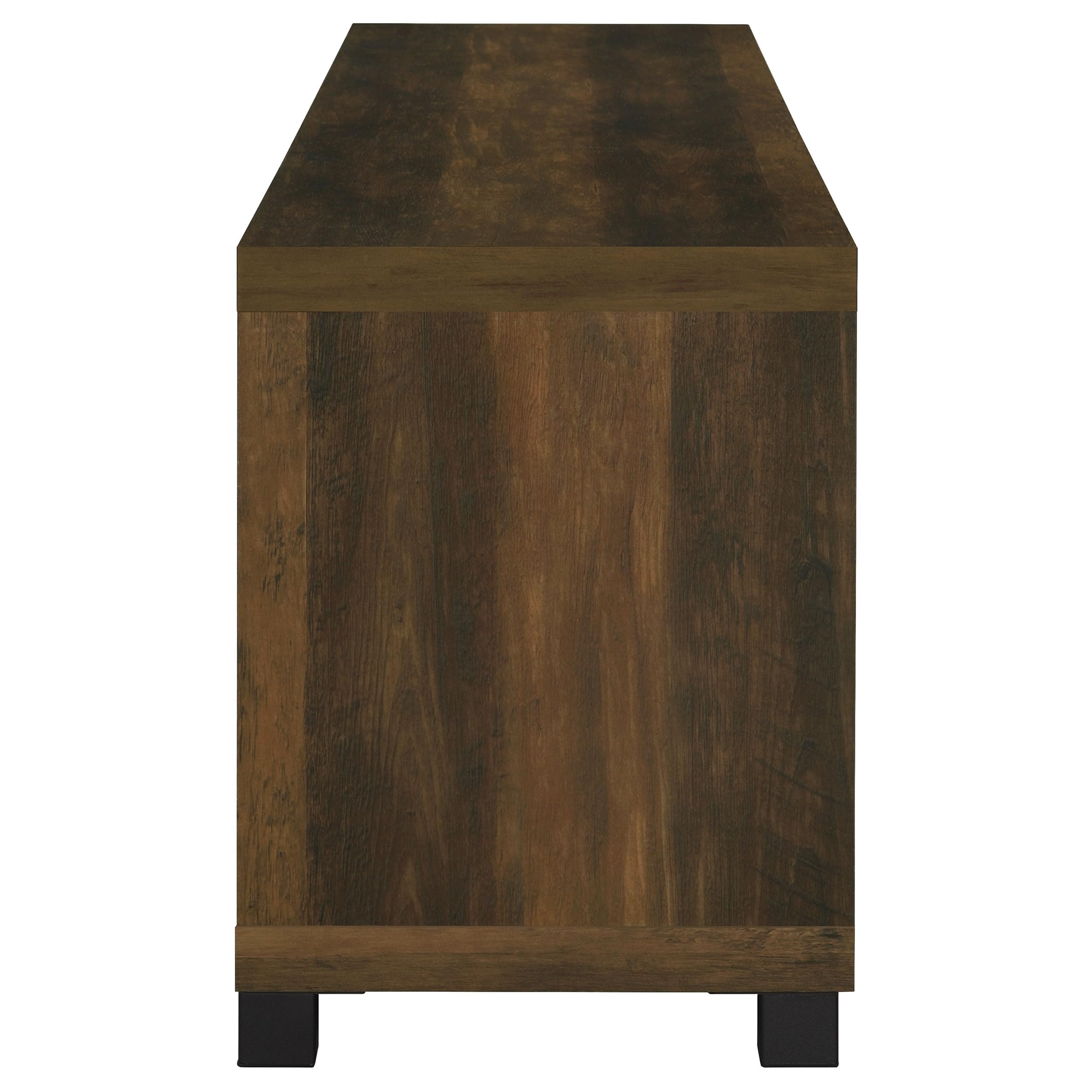 79" TV Stand with Glass Doors and Adjustable Shelves