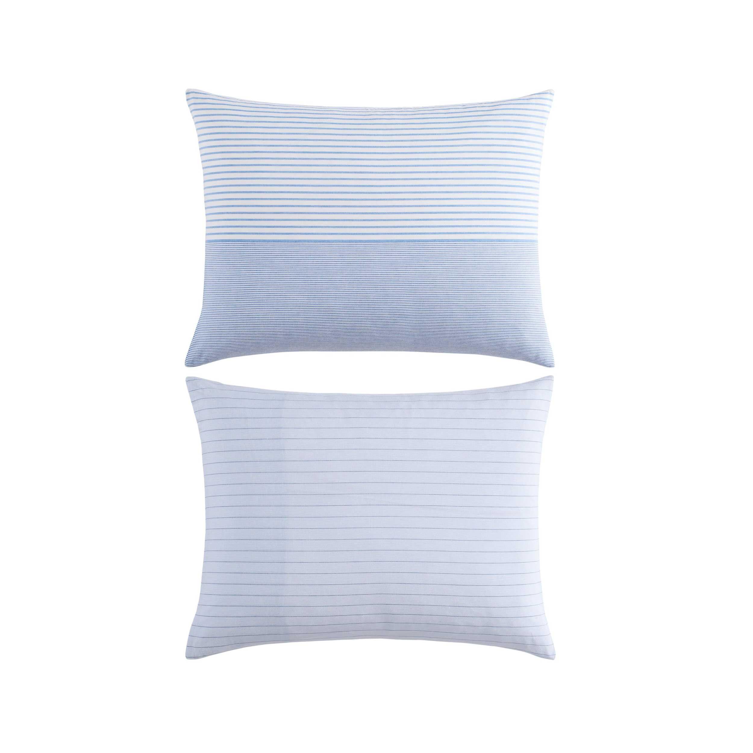Modern Stripe Blue King Comforter Set