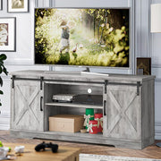 65 Inch Farmhouse TV Stand with Storage and Barn Doors