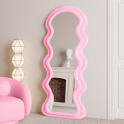 Full Length Wavy Mirror 63x24 Pink