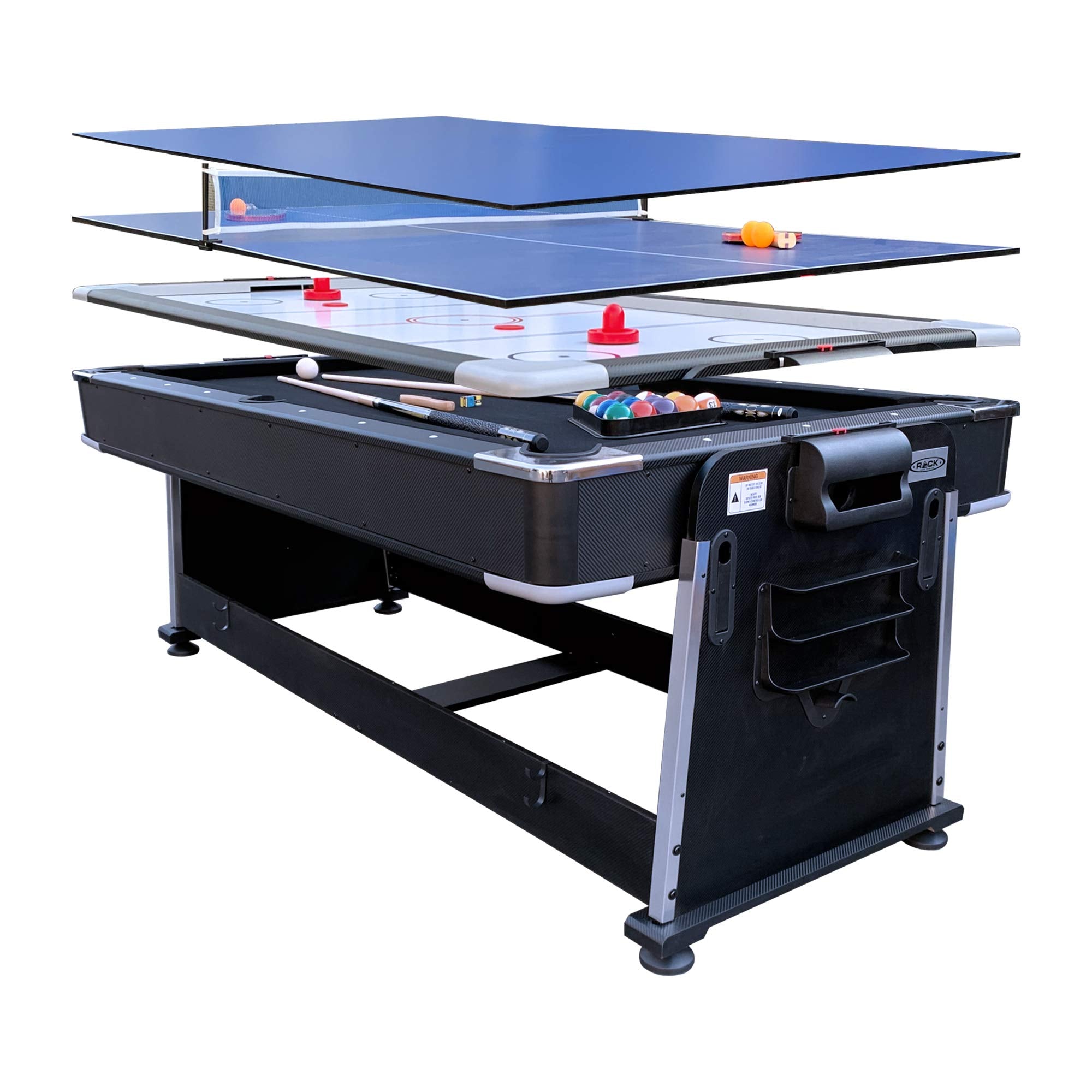 7-Foot 3-in-1 Multi-Game Swivel Table