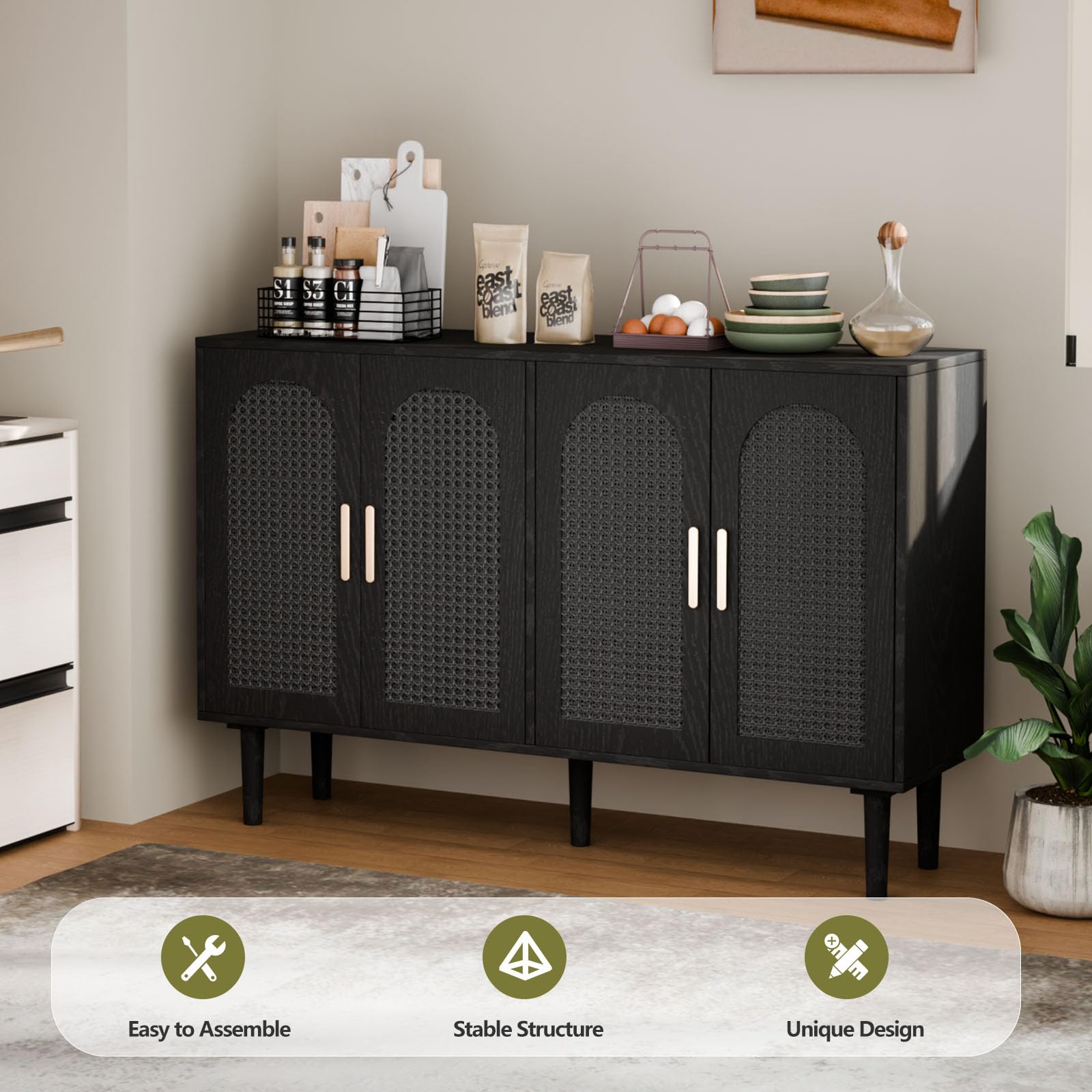 Large Sideboard Buffet Cabinet with Storage