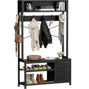 Hall Tree with Bench and Shoe Storage