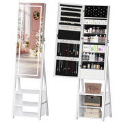 63" Full Length Jewelry Cabinet with LED Lights
