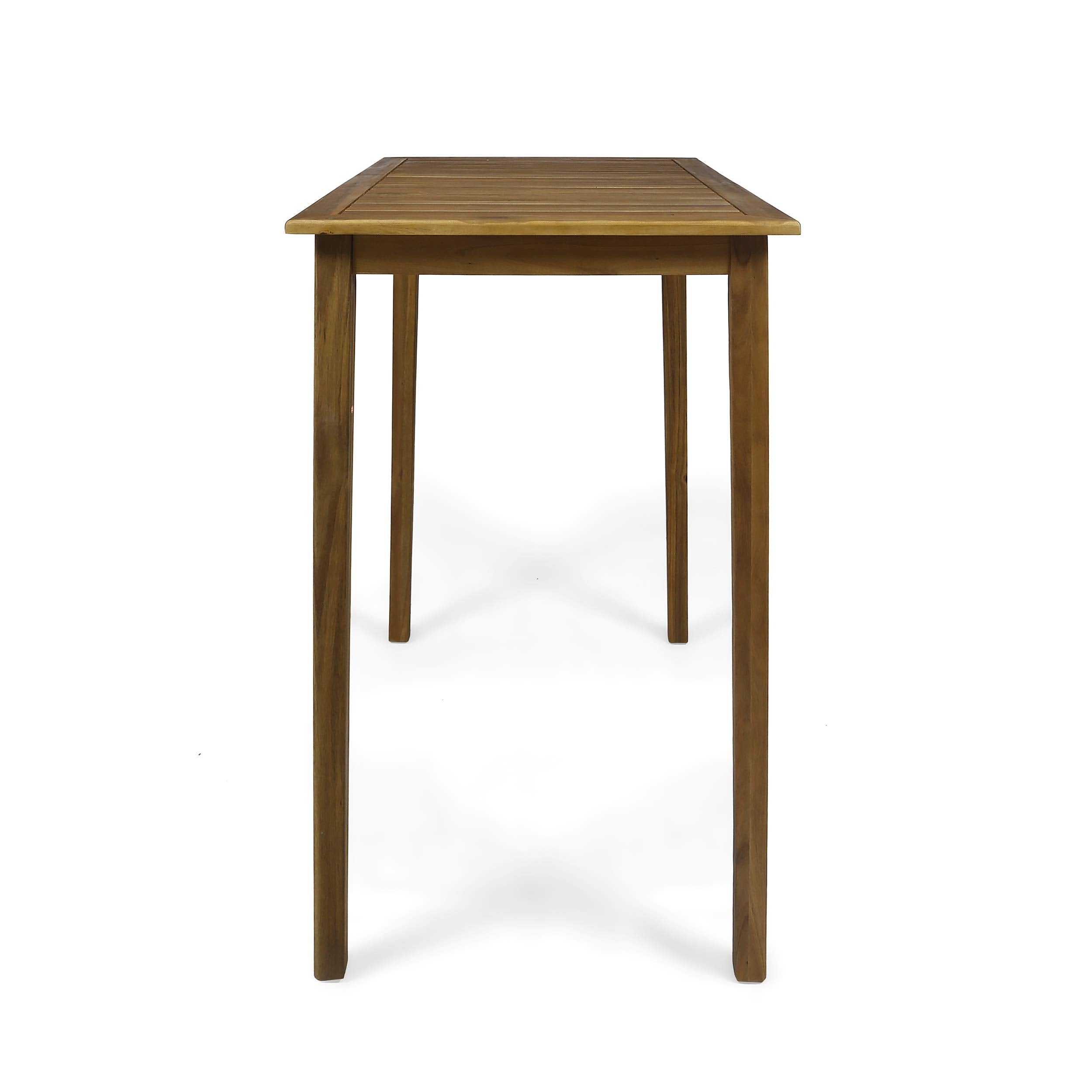 Outdoor Acacia Wood Bar Table Teak Finish