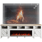 TV Stand with Electric Fireplace for TVs Up to 100 Inch