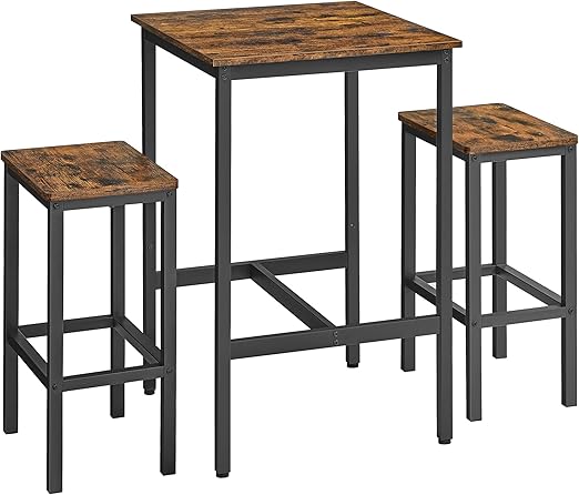 Bar Table and Chairs Set with 2 Stools