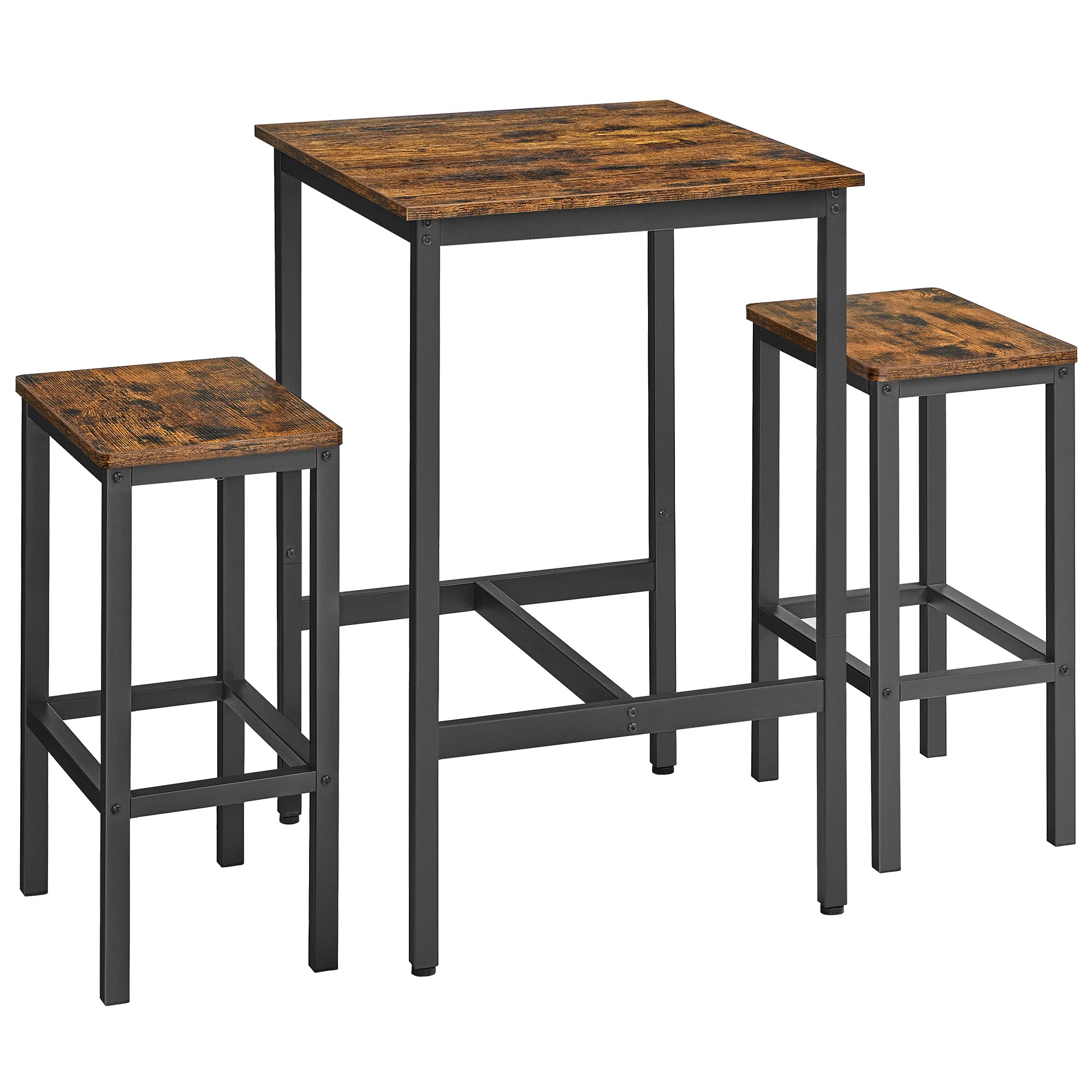 Bar Table and Chairs Set with 2 Stools