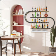 Wall Mounted Wine Rack with LED Light