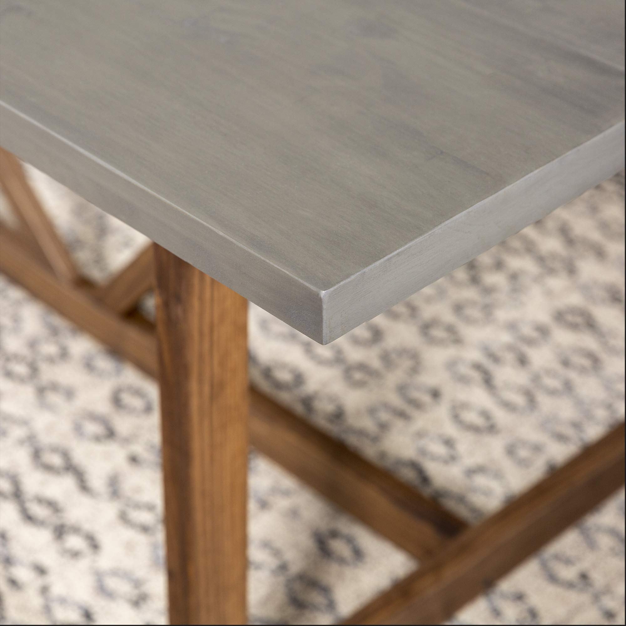 72 Inch Farmhouse Dining Table Grey Brown