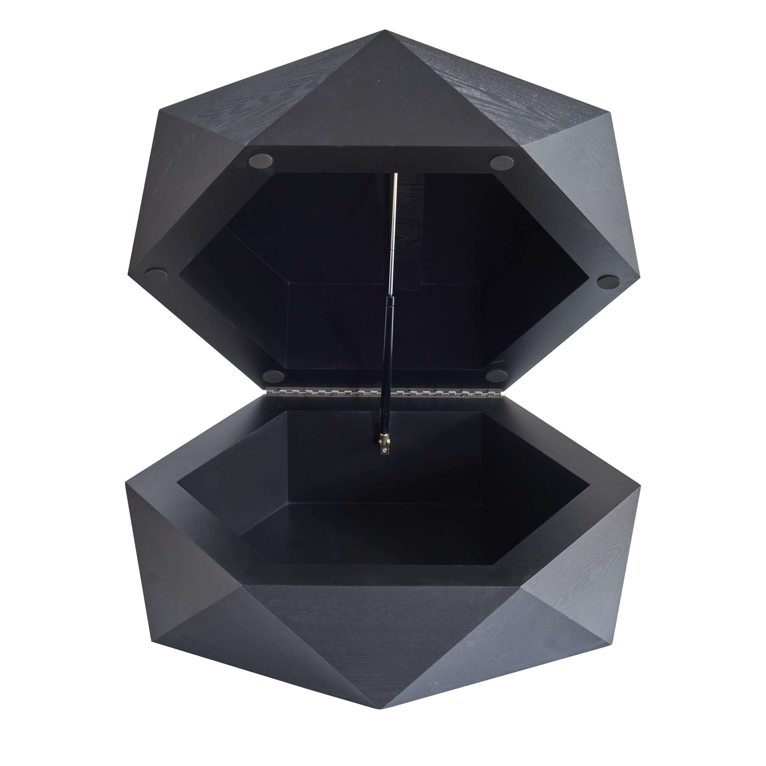 36.61" Round Drum Coffee Table with Storage